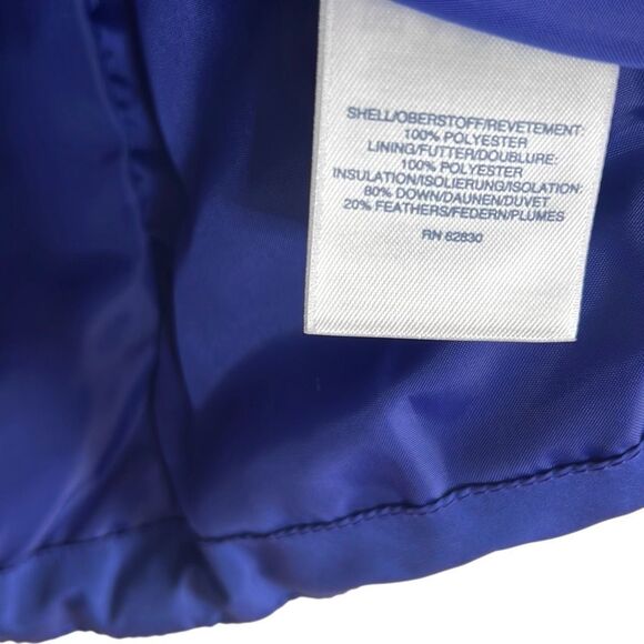 NWT Lands' End Hyper Dry Allied Feather 600 Down Zip Up Puffer Vest Blue Size XS - Picture 9 of 10